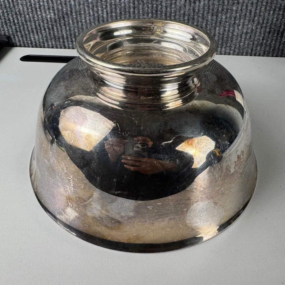 Reed & Barton Silver Plated Paul Revere Bowl‎ 8 Inch Footed Serving Dish 104